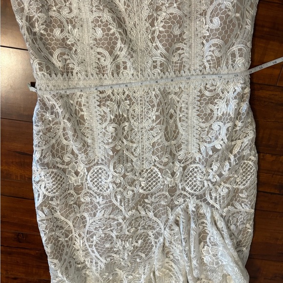 Bronx and Banco bride bridal wedding white boho Tiffany Blanc Dress size medium - Picture 14 of 16